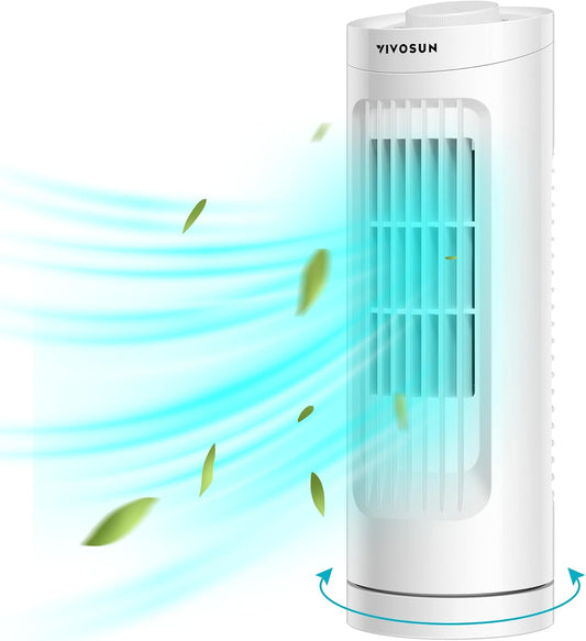 VIVOSUN Ventilador de torre de 13 pulgadas, ventilador de escritorio sin aspas...