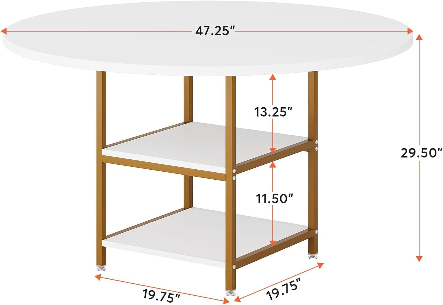 Mesa de comedor de 47 pulgadas, mesas de cocina para comedor, mesa de comedor