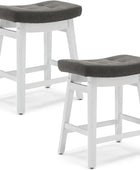 AQO Taburetes de bar de altura de mostrador, juego de 2 patas de madera maciza,...