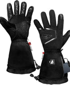5V Lightweight Battery Heated Gloves for Women Waterproof Membrane, 3 Heat