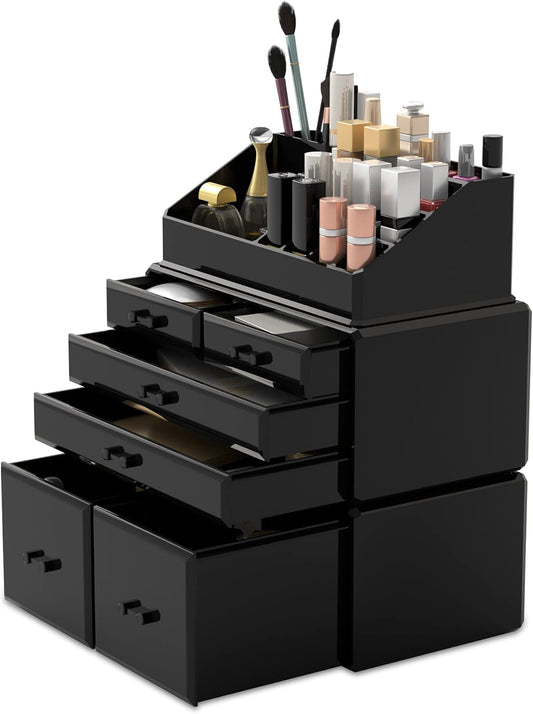 READAEER Organizador de maquillaje 3 piezas Estuche de almacenamiento de...