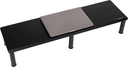 Soporte para monitor doble, altura ajustable, organizador de escritorio,
