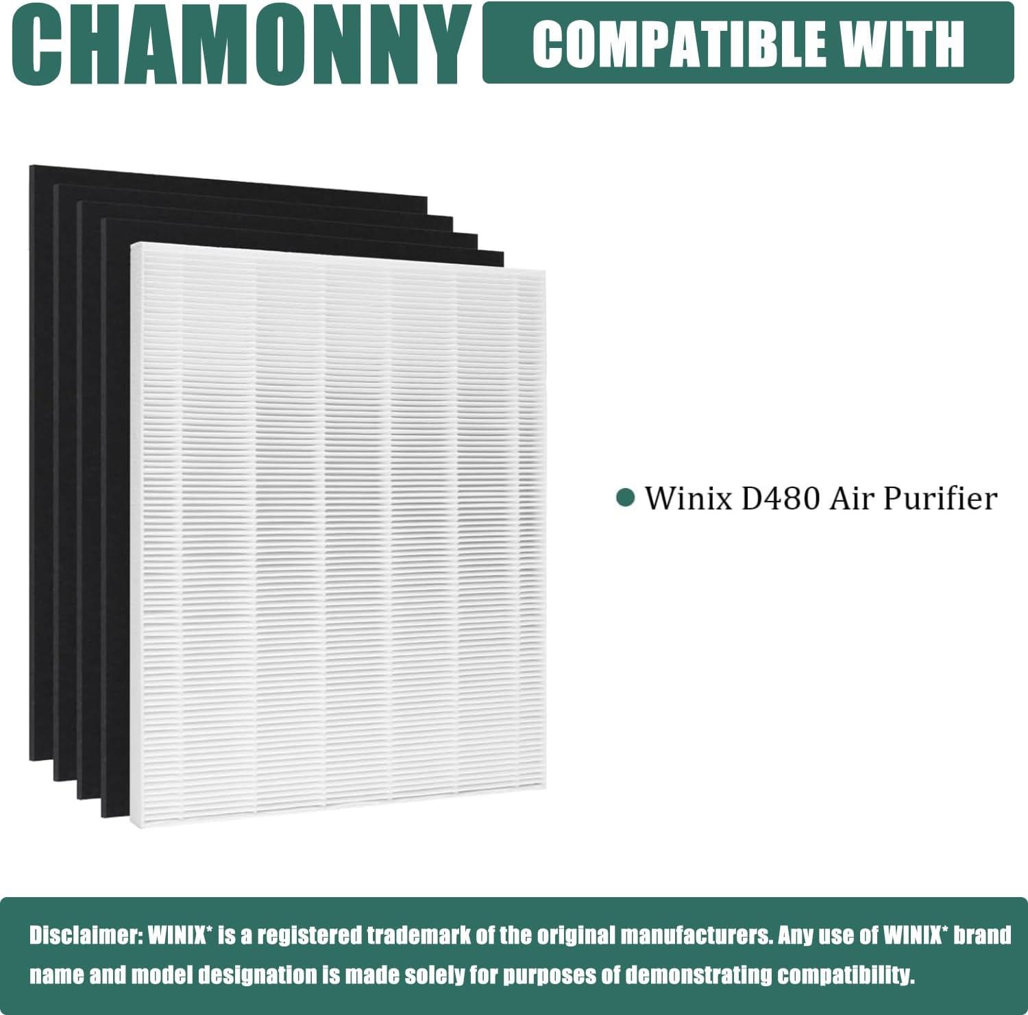 Filtro de repuesto D480 True HEPA D4, compatible con purificador de aire Winix