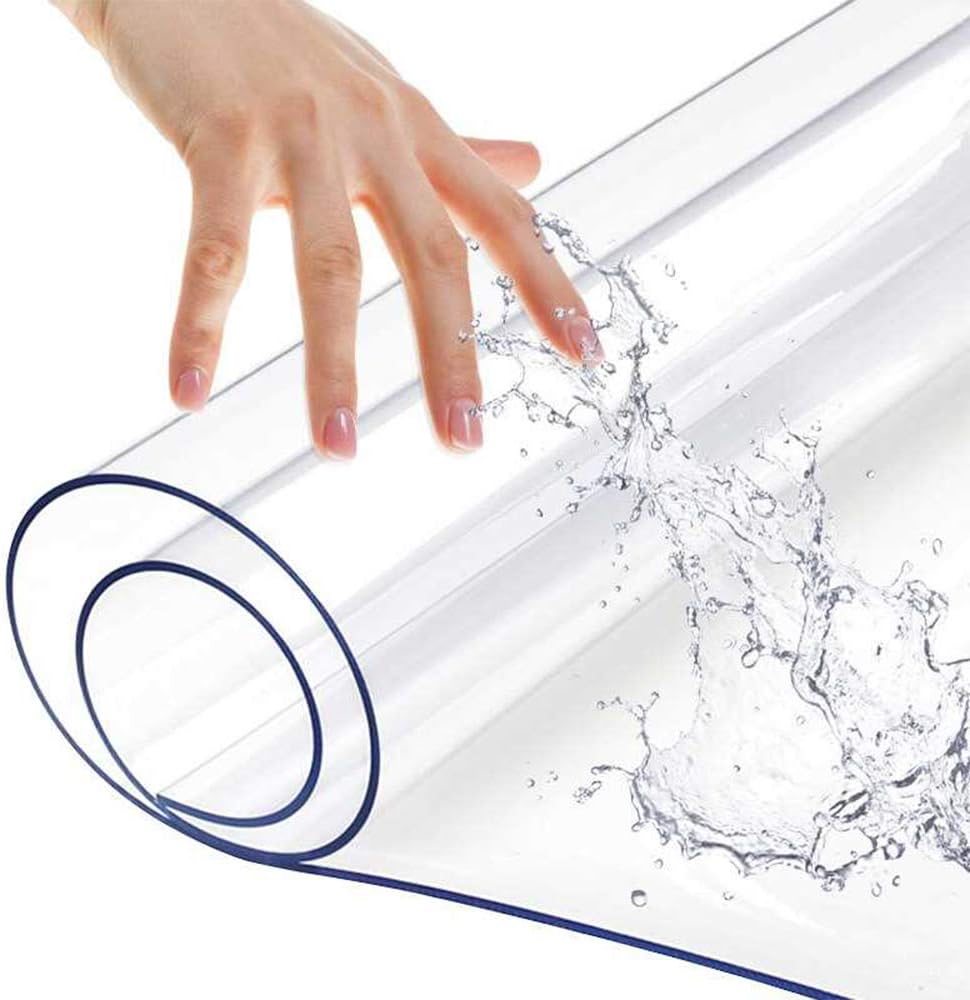 Protector transparente y rectangular de 1.5 mm de grosor para mesa de comedor,...