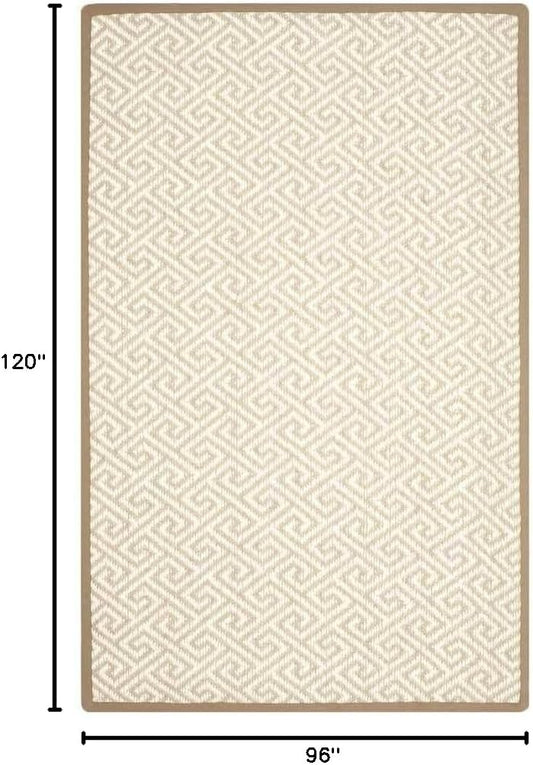 SAFAVIEH NF462A - Alfombra de área de colección de fibra natural, 8 x 10 pies,...