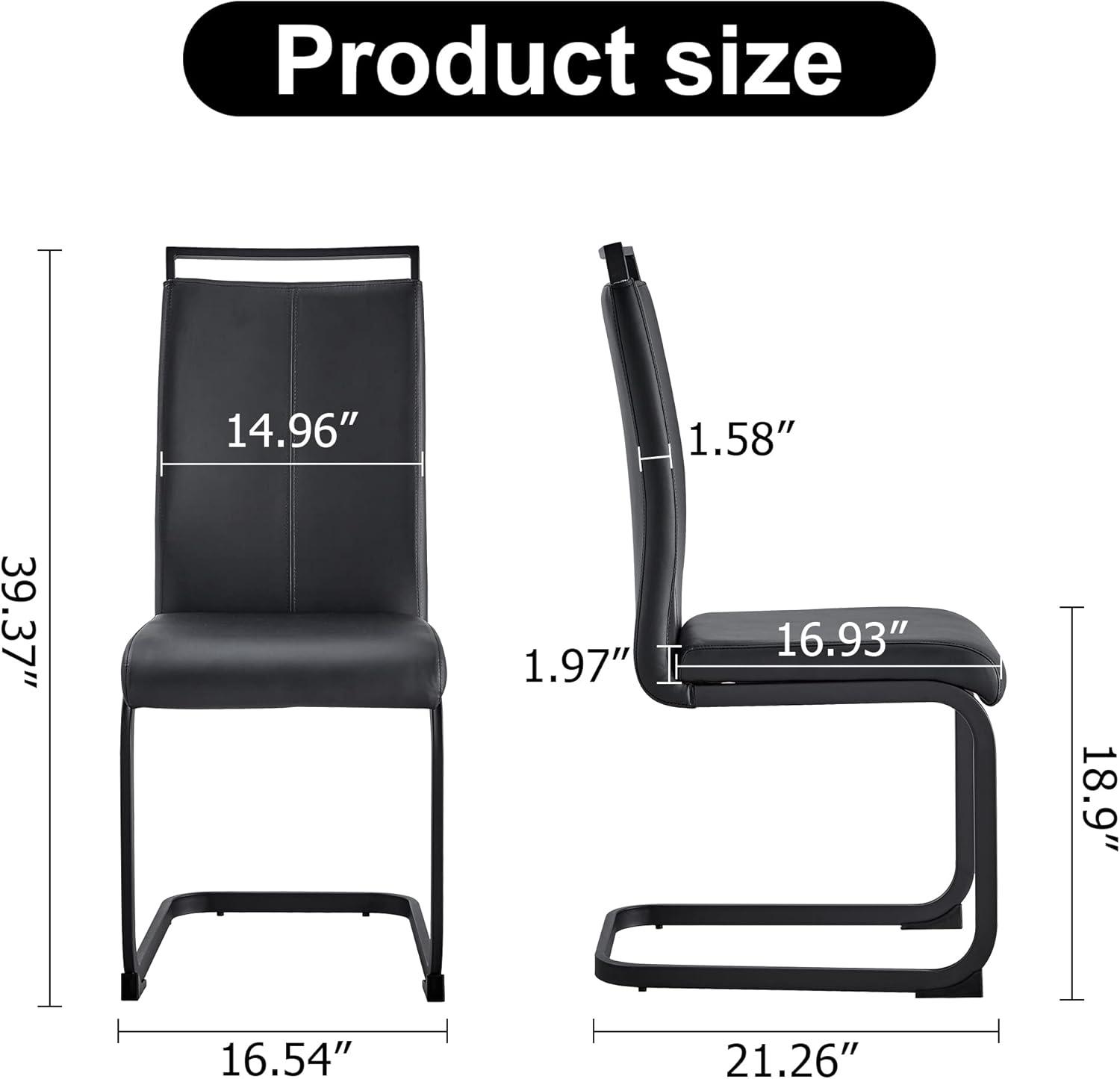 Sillas De Comedor Juego de 2 sillas de comedor modernas con asiento tapizado de