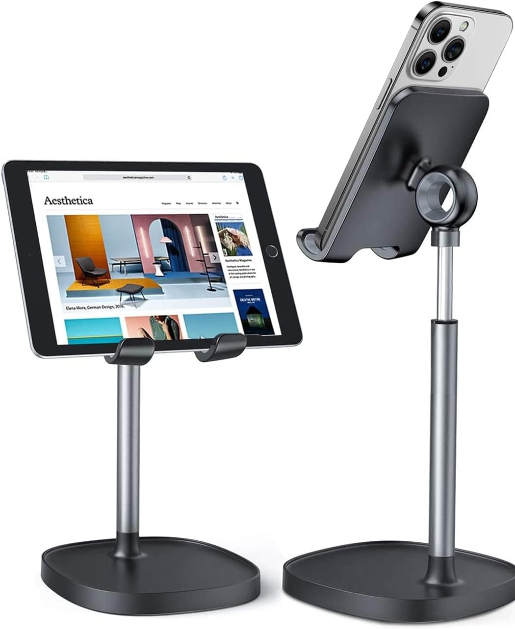 LISEN - Soporte para teléfono celular, ajustable, accesorios para escritorio de...
