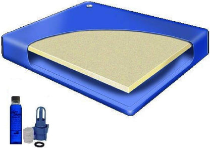 California King Colchón de agua semiondulado de 72 x 84 pulgadas