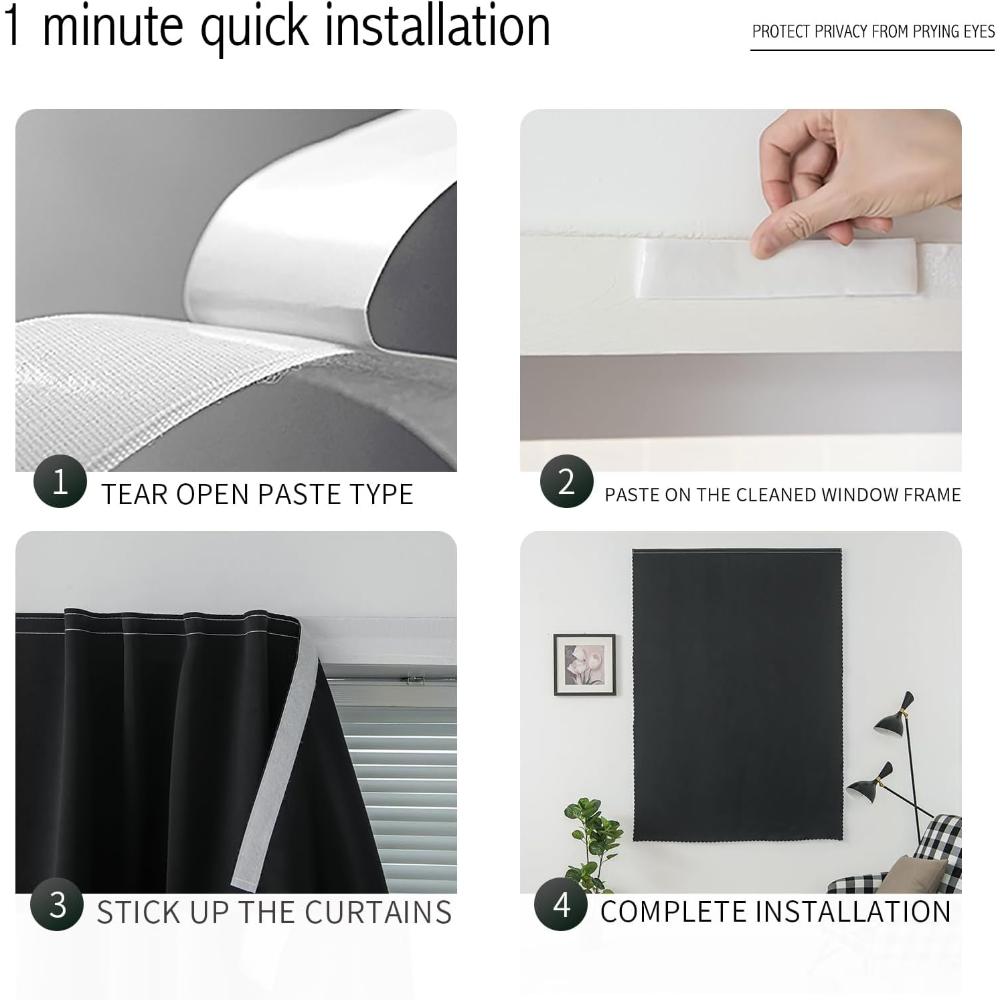 Cortinas opacas adhesivas Sovtfides