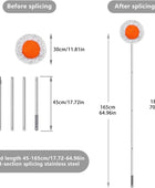 Trapeador de limpieza ajustable giratorio de 360, con poste de extensión de 18