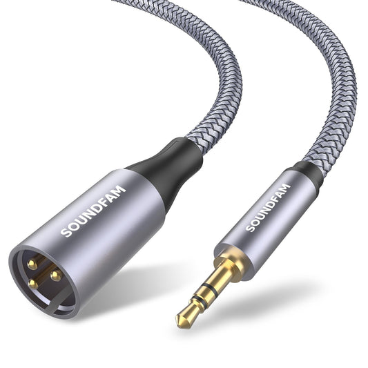 Cable XLR a 0.138 in, cable de micrófono de 10 pies3 M, desequilibrado de 18 de...