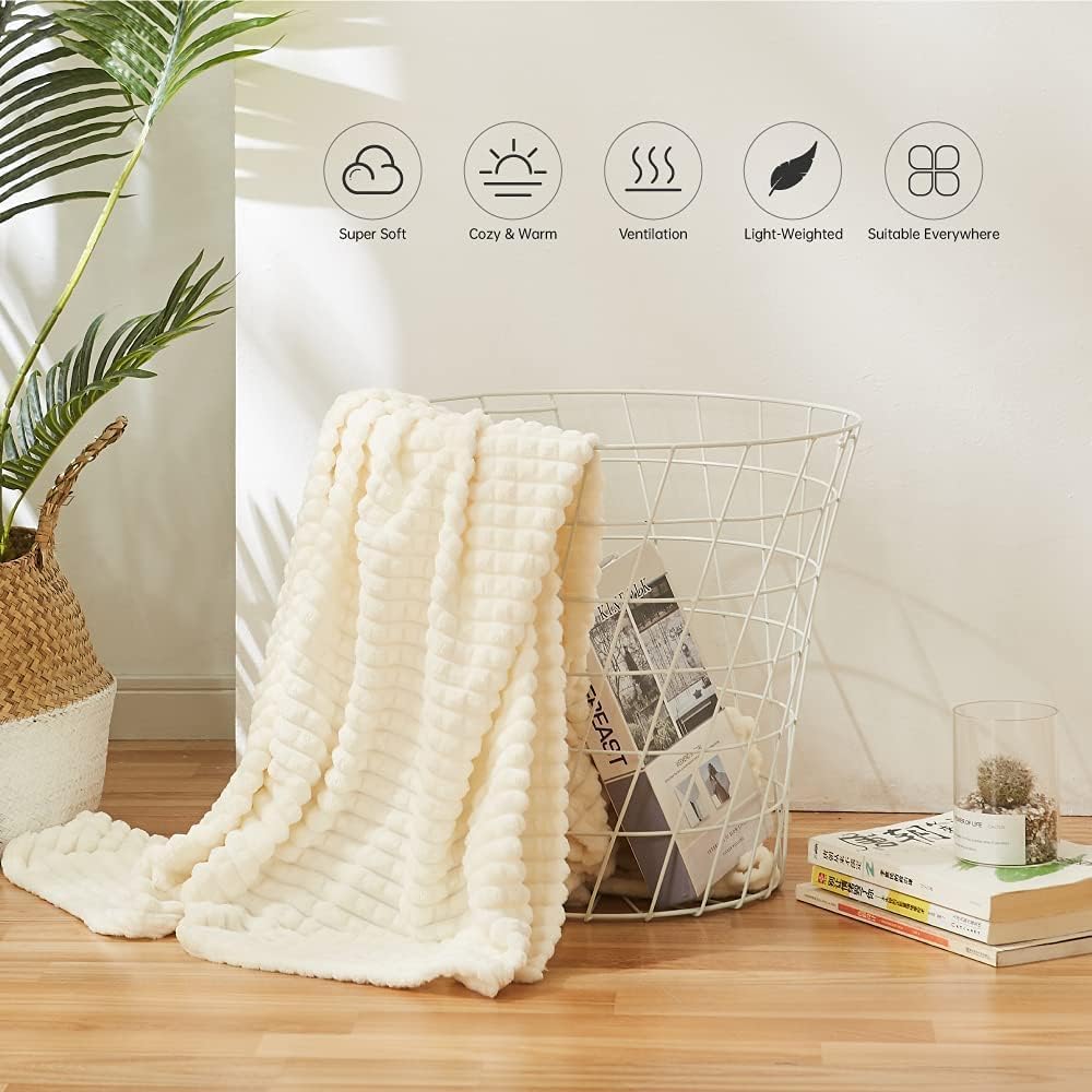 Simple&Opulence - Manta de microfibra de lujo súper suave con diseño de...
