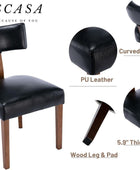 VESCASA Sillas de comedor tapizadas con patas de madera, sillas de comedor...