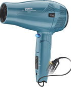 Secador de pelo iónico Conair de 1875 W con mango plegable y guardacables, Azul