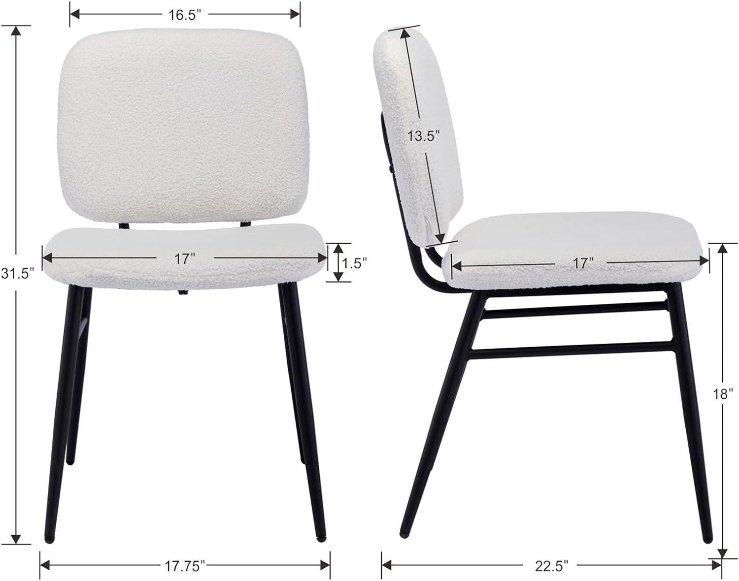 Mid-Century Juego de 4 sillas de comedor modernas, cómodas sillas laterales sin