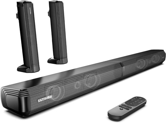 ULTIMEA Barras de sonido de 2.2 canales para TV, potencia máxima de 100 W,...