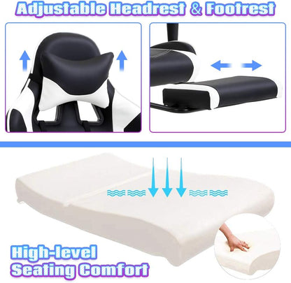 Best Home Silla reclinable para videojuegos de PC, silla ergonómica de...