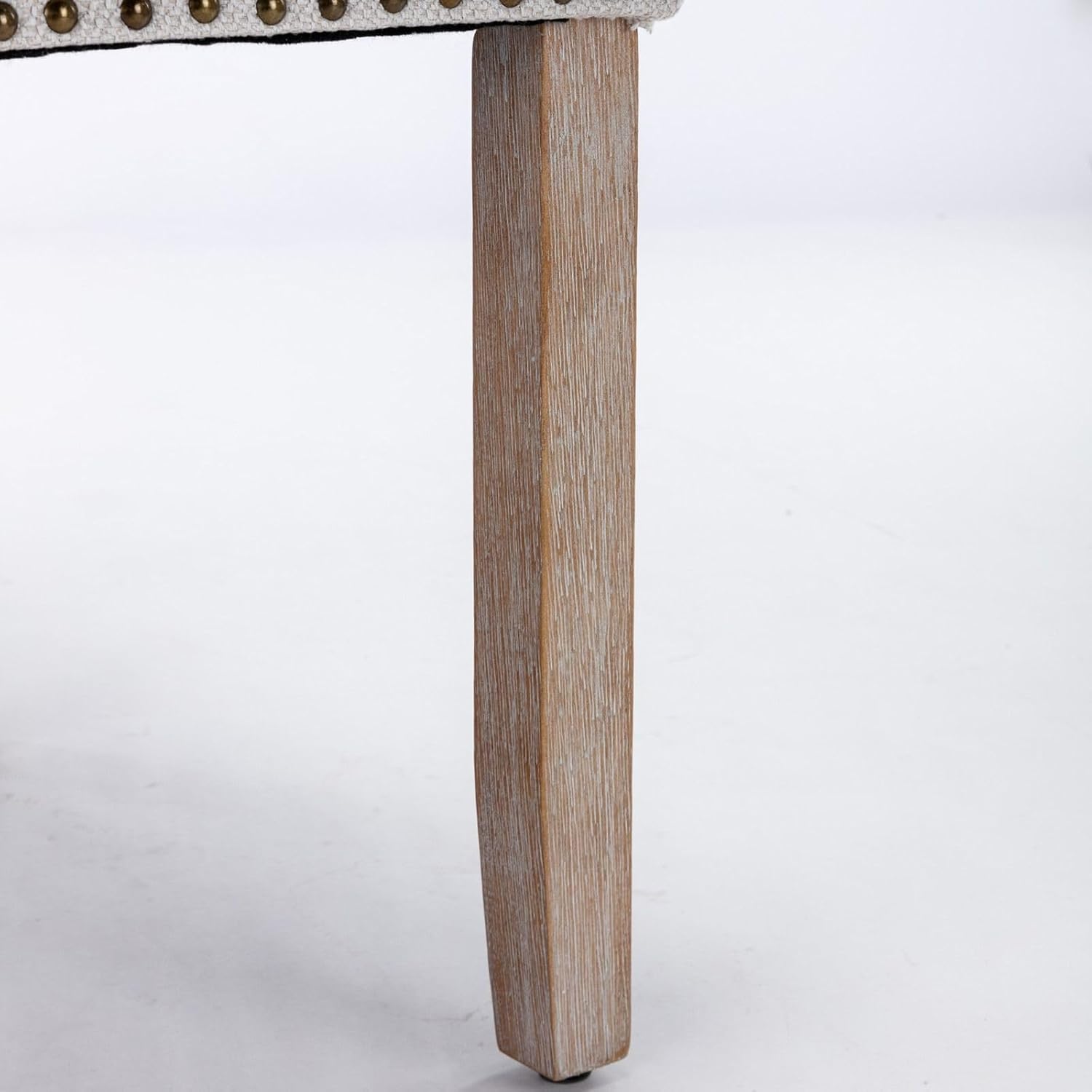 Silla de comedor tapizada contemporánea sin brazos con patas de madera con