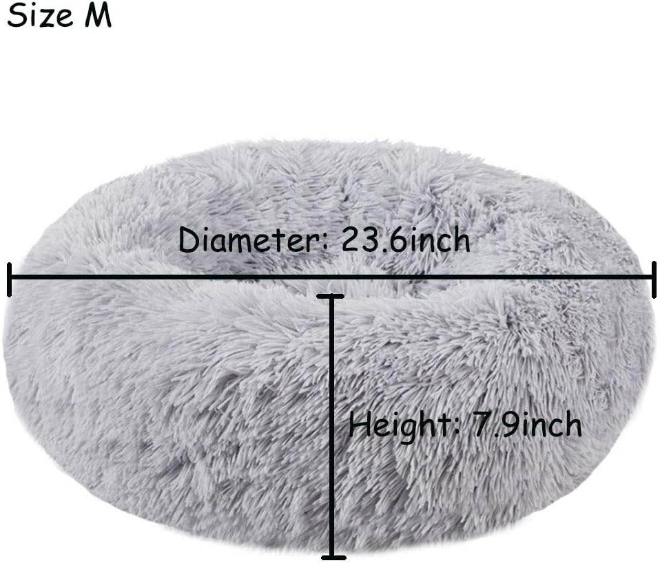 BODISEINT - Moderna cama redonda de felpa suave para gatos o perros pequeños,...