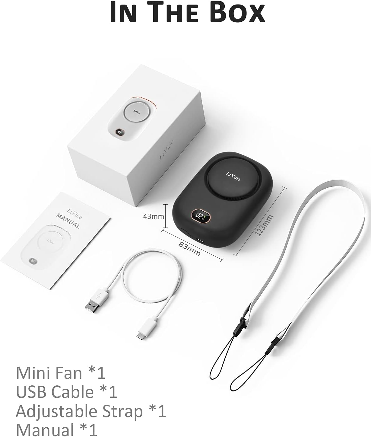 Miniventilador portátil recargable por USB, ventilador de escritorio personal...