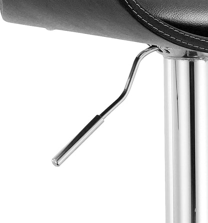 Taburete de bar ajustable giratorio contemporáneo con asiento y respaldo