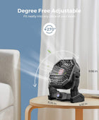Ventilador de camping con linterna LED, ventilador de batería recargable de 9...