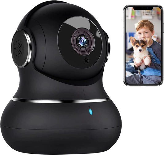 litokam Cámara de seguridad interior 2K, cámaras de 360 para seguridad del...