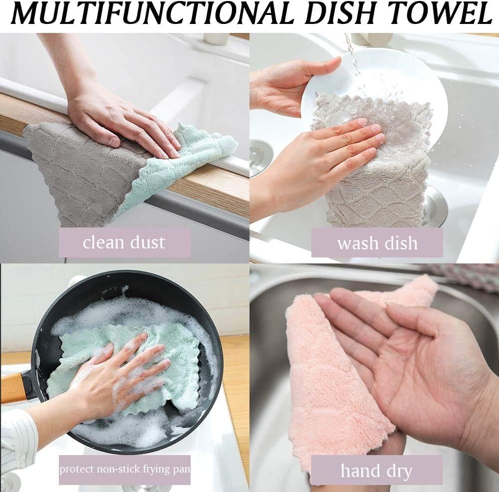 Paño de limpieza de microfibra, paquete de 15 toallas de cocina de 6 x 11