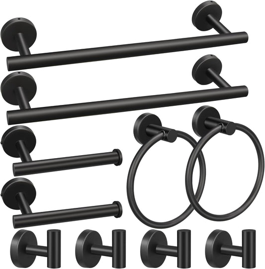 Juego de accesorios de baño de 51020 piezas, incluye barras de toalla de mano...