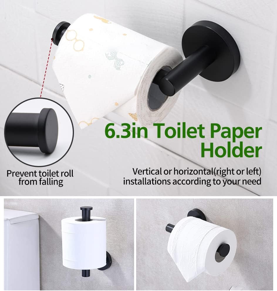 Juego de accesorios de baño de 51020 piezas, incluye barras de toalla de mano...