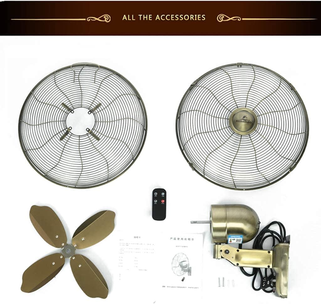 Ventilador oscilante de montaje en pared retro ventilador oscilante industrial...
