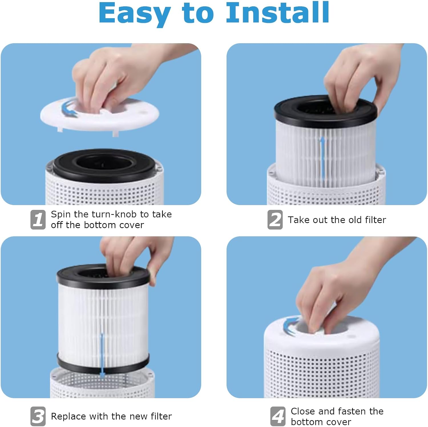 PU-P05AC201B - Filtro de repuesto True HEPA para purificador de aire Fulminare...