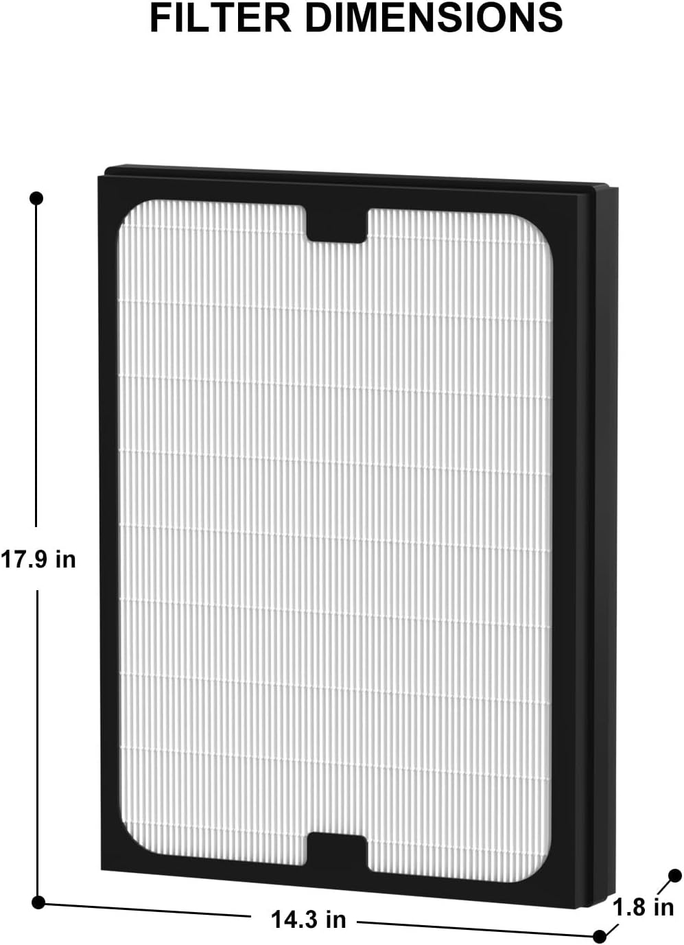 Filtro HEPA de repuesto de partículas clásicas serie 200300 compatible con...