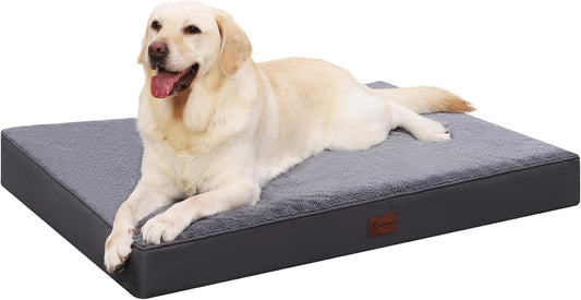 MIHIKK Cama ortopédica impermeable para perros de tamaño mediano para jaula con...