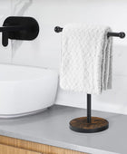 YINMIT Soporte para toallas de mano, soporte para toallas de mano en forma de T...