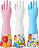 3 pares de guantes de limpieza de goma, guantes de cocina para el hogar y