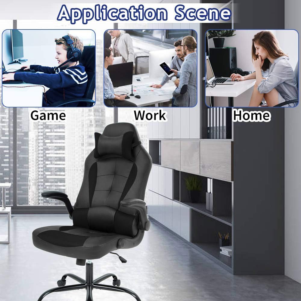 Silla de computadora para videojuegos, silla de escritorio de oficina para...