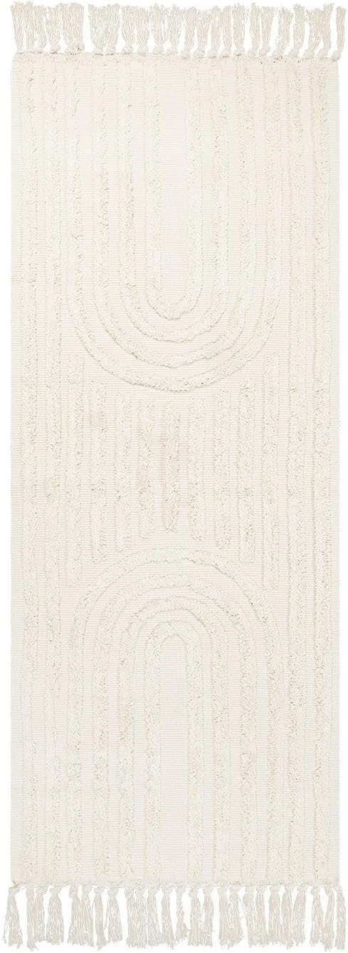 Lanffia Alfombra de pasillo de 2 x 5 pies, lavable para cocina, moderna, para...