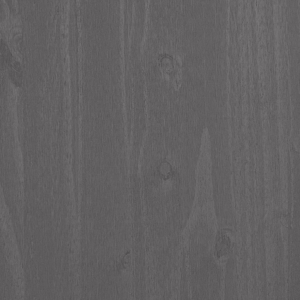 vidaXL HAMAR - Armario para zapatos de pino de madera maciza, gris claro, 33.5...