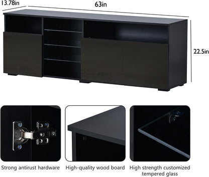 Vinctik 6&Fox Soporte de TV LED de alto brillo para TV de 65 pulgadas, moderno...