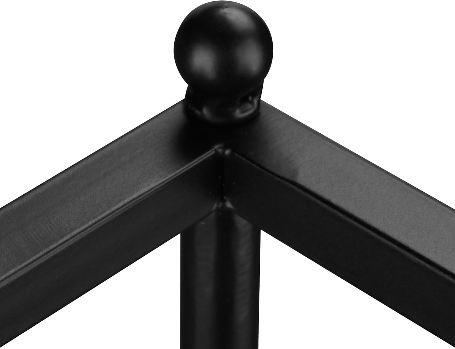Moderno estante de metal negro para almacenamiento de botas altas, organizador