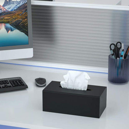 Funda de acrílico para caja de pañuelos, dispensador rectangular para baño,