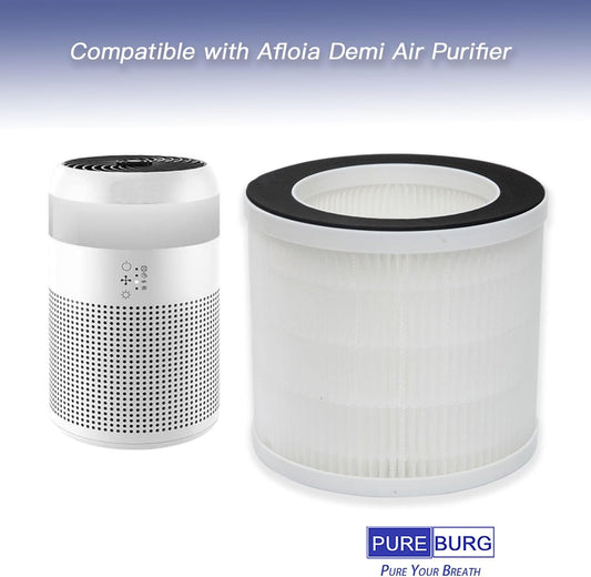 PUREBURG Demi - Filtros de repuesto HEPA verdaderos compatibles con purificador...
