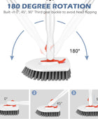 Cepillo de limpieza de piso, 3 en 1 para azulejos con mango largo ajustable de