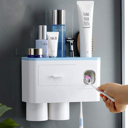 Juego de soportes para cepillos de dientes, dispensador automático de pasta de