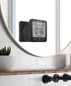 Reloj digital de pared para ducha de baño con alarma, resistente al agua para...