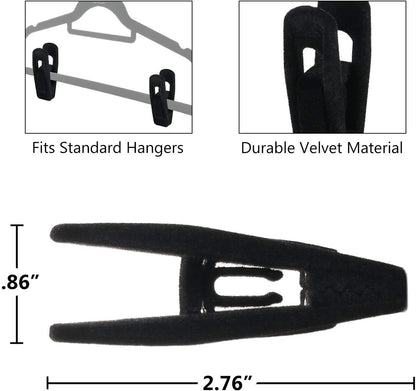 Clips de terciopelo para colgar, paquete de 20 clips para colgar perchas de