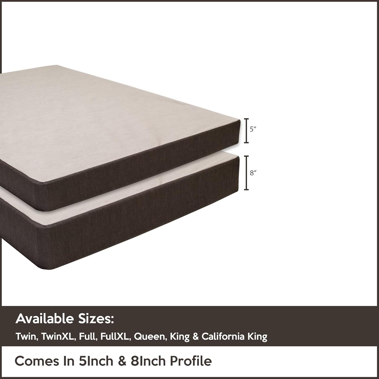 Easy Wood Base de somier con montaje simple, tamaño Queen, color negro