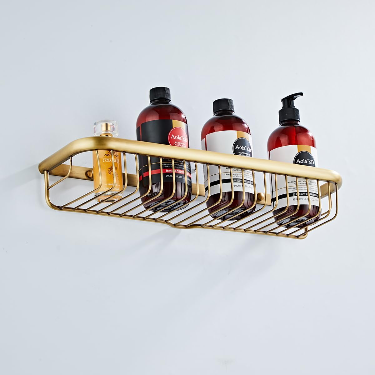 Estante de baño de latón antiguo organizador de ducha Caddy montado en la pared...