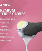 Guantes desechables, guantes de nitrilo gris XL, 200 unidades, guantes médicos